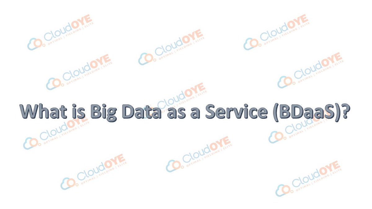 CloudOYE's tweet image. Big Data as a Service (BDaaS) is the term utilized for the delivery of statistical data, tools, and information by a third party provider to an organization. Read More: bit.ly/2GIpAGb 
#whatis #bigdataasaservice #bdaas