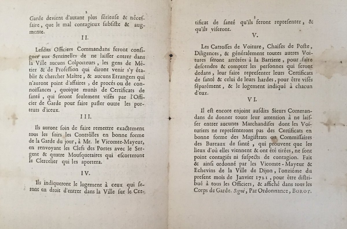 Collection_LdF's tweet photo. #Parties out of control ... c’mon boys, don’t drink and fight: Ordonnance de la chambre du conseil &amp; de police de #Dijon du 11 janvier 1721 faisant défense aux #mousquetaires les excès de #vin &amp; autres débauches dans les corps des gardes; LdF LP-0046 #musketeers #wine #excess https://t.co/792pLgg3yr