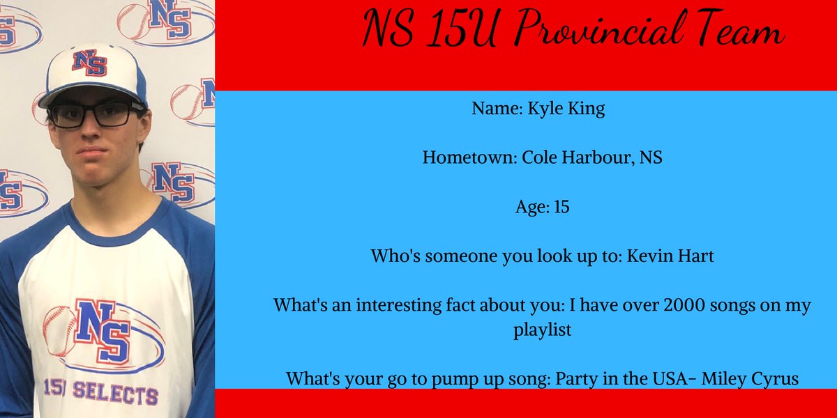 baseball_ns's tweet photo. It's #featureday 😄
Introoooducing Kyle from our 15U Team 👋😄 https://t.co/2iG8RHEfFB