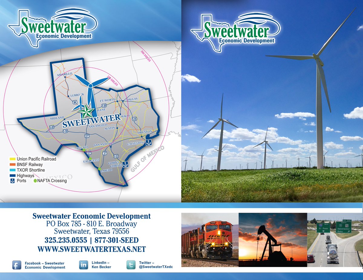 SweetwaterTXedc's tweet photo. #AmericanWindWeek highlights renewable energy in the #US and #Texas. I chose to end my #AmericanWindWeek posts by highlighting #NolanCounty, #Blackwell, #Roscoe, &amp; #Sweetwater.  With 1325 turbines &amp; over 250 employees, #renewableenergy is part of our solid foundation! #Blessed https://t.co/y9RWjmZaoZ