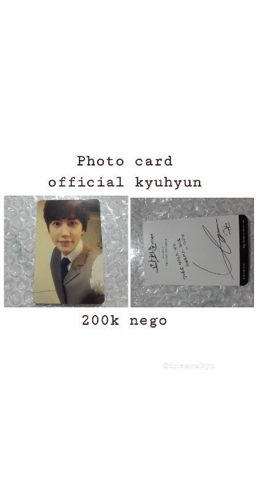 [HELP RT]
WTS Preloved Photocard Official Kyuhyun
INA ONLY 
Minat/mau tanya2 bisa Lgsg 
WA : 081270089059 
<a href="/SparkyuINA/">Sparkyu Indonesia</a>
<a href="/sellingkpopindo/">ACTIVE ON WEEKEND | 📌</a>
<a href="/kpopsellbuyina/">ACTIVE📌</a>
<a href="/kpoptradeid/">ON RT || Jasa WTS WTT WTB l Spill Produk</a>