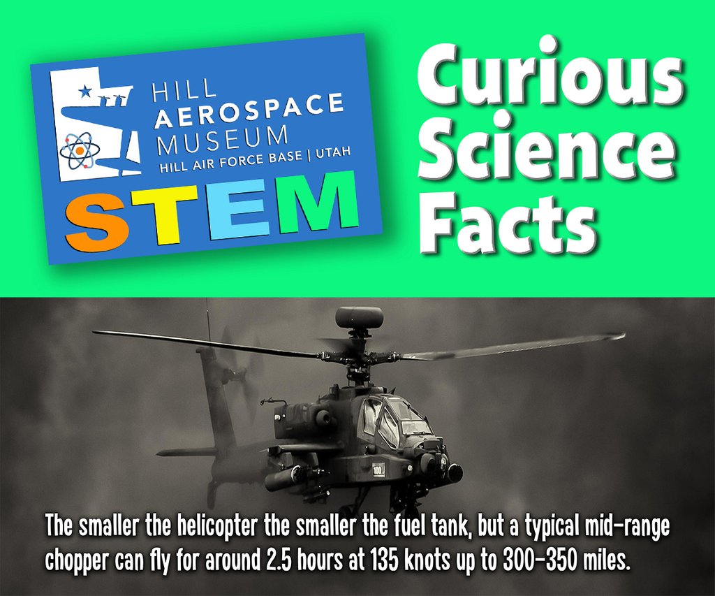 AerospaceUtah's tweet photo. Get excited for some #CuriousScienceFacts! Did you know.... #HillAerospaceMuseum #FreeAdmission https://t.co/jbVI1cKEPJ