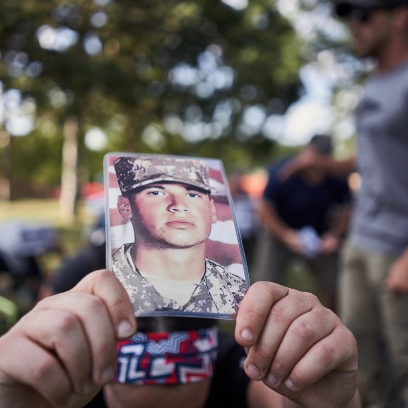 GORUCK's tweet photo. Extortion 17 brought some unique PT challenges, like treading water with a sandbag. But the most meaningful part of these kind of special events, is that they are done in honor of the fallen. Always remembered, never forgotten. | #Extortion17 #PatchPicFriday #GORUCK https://t.co/WVBraKJTdd