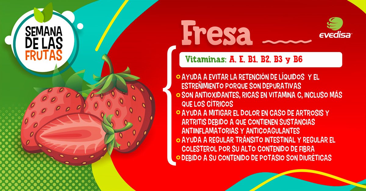 Evedisa's tweet photo. Suma los beneficios de la fruta, disfruta el placer y la calidad. Hoy FRESA. #SemanaDeLasFrutasEve #Frutas #Fresa #TuSaludEsPrimero #Evedisa #EveNoticias #Evedisa_Oficial https://t.co/cQl3FNYkku