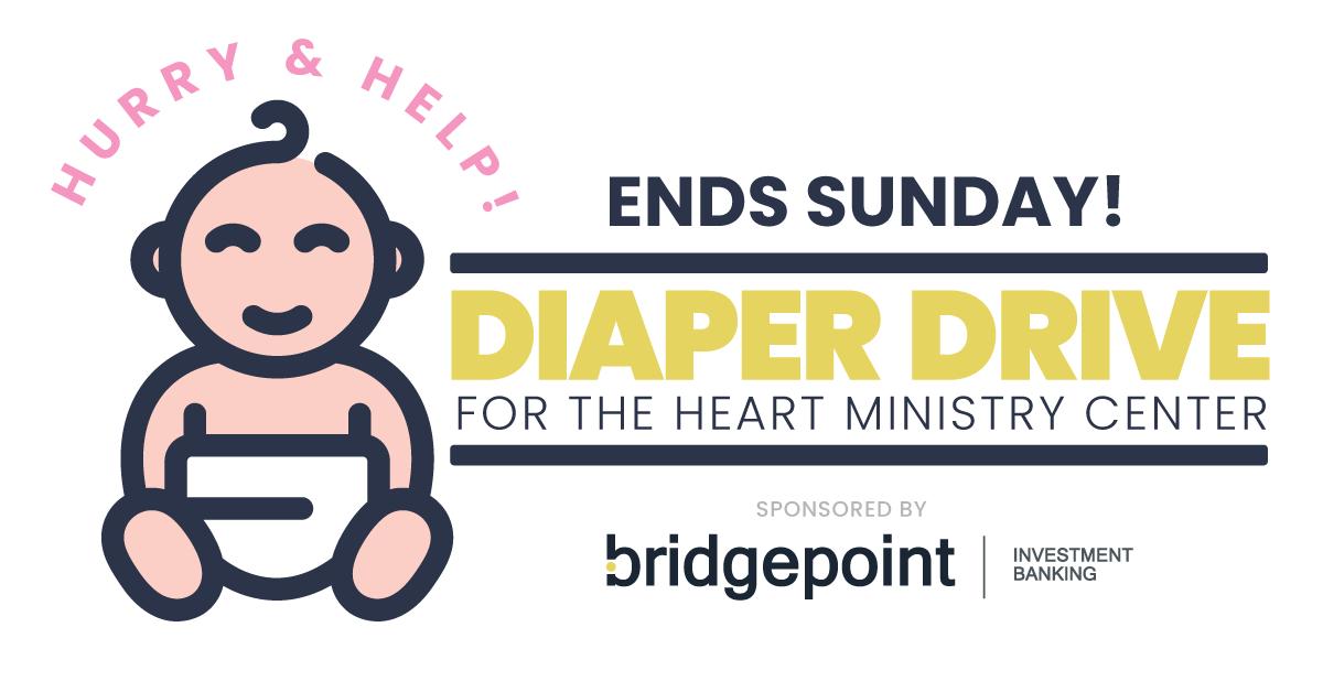 Bridgepoint_ib's tweet photo. ALERT – Bridgepoint will MATCH donations today through Sunday up to 5,000 diapers! 
Options: give online at https://t.co/5fbKh5Anqs 
OR drop off at
Hy-Vee at Peony Park or at 90th &amp; Center
450 Regency Pkwy. Lobby, Fri. till 6pm
In Lincoln at 816 P St., Ste. 200, Fri. till 4pm https://t.co/vAtOkRjQS5