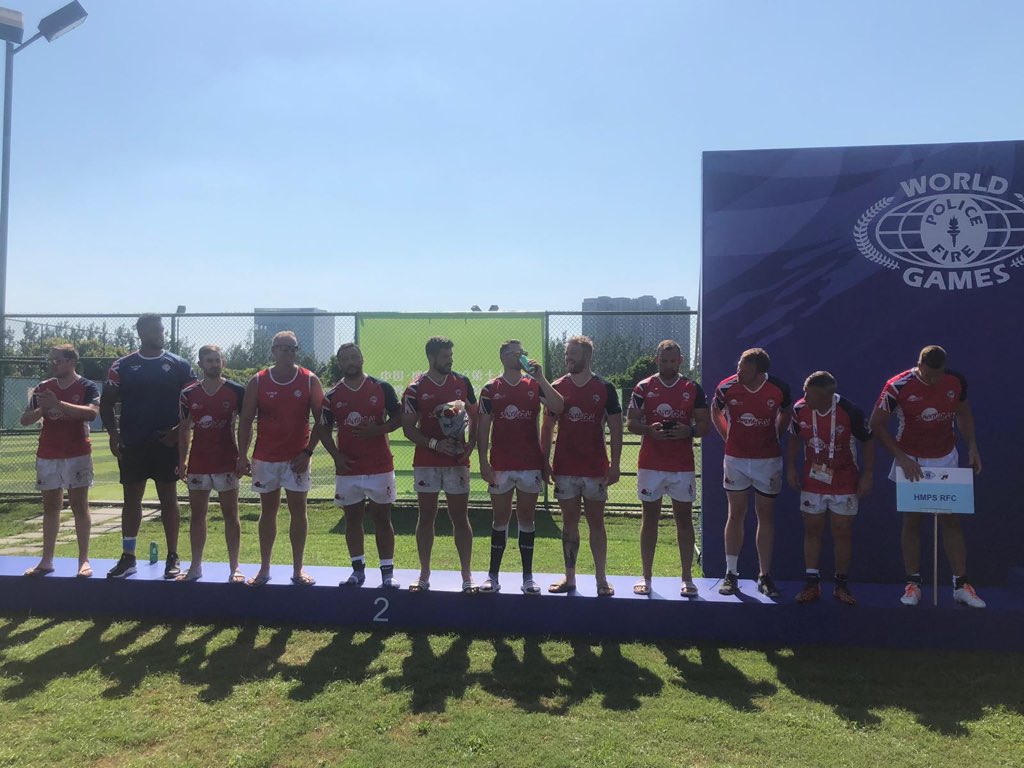 Top effort from all the boys today and the last 2 days in the 7’s of the world police and fire games, where we reached the final which finished 17-17 at full time.  However lost in extra time, still a well deserved and earned silver medal.  #beproud <a href="/HMPAshfield/">HMP Ashfield</a> <a href="/hmps_rfc/">HMPS_RFC</a>