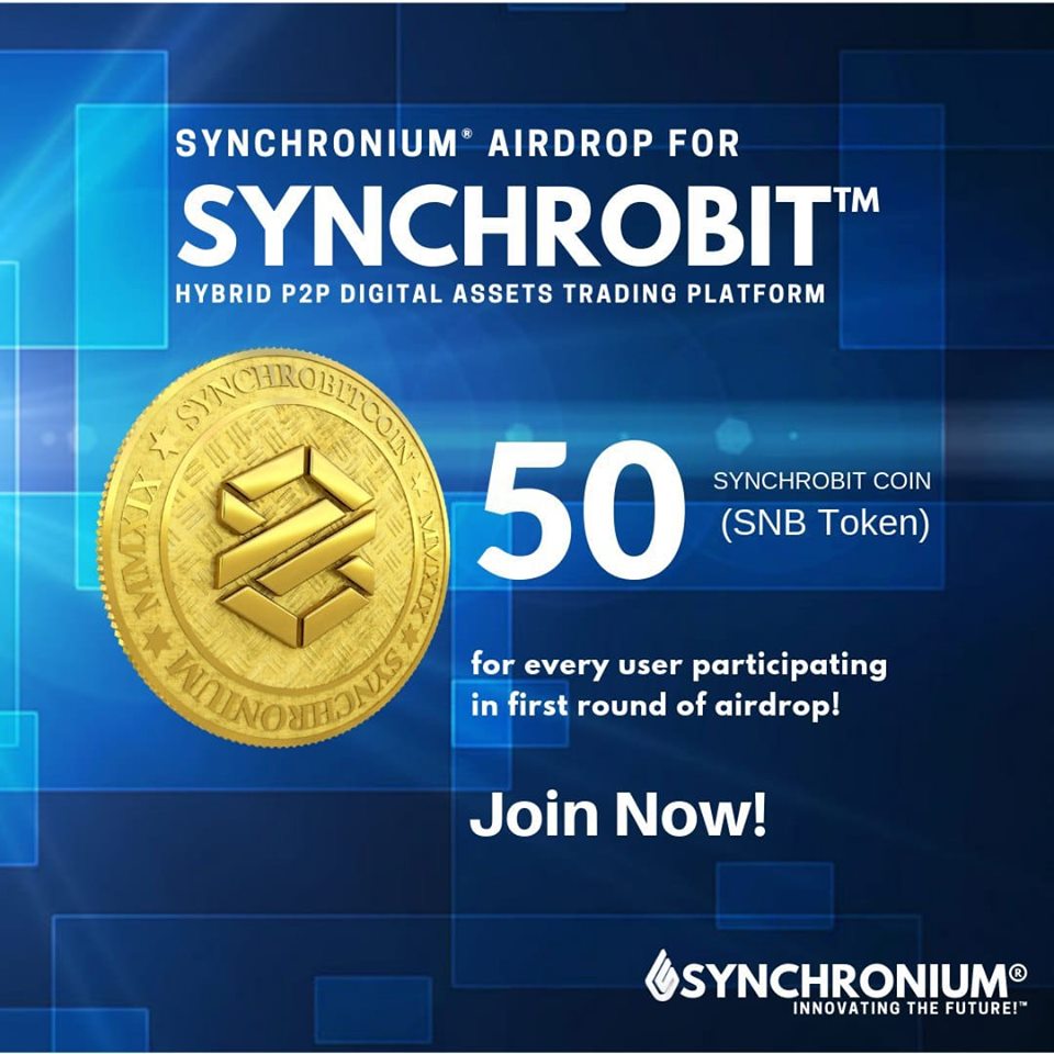 SynchroBit's tweet photo. Huge Airdrop Of 50 SynchRobit(SNB)
Biggest Revolution In Crypto Industry
Join Telegram:https://t.co/0lbcj2CjVh
Join Airdrop:https://t.co/599yXoZsqG

#airdrop #bounty #freetoken #freecoin #bitcoin #ico #cryptocurrency #btc #crypto #Ethereum #giveaway #bounty #BTC #synchrobit https://t.co/CFPArRLSEC