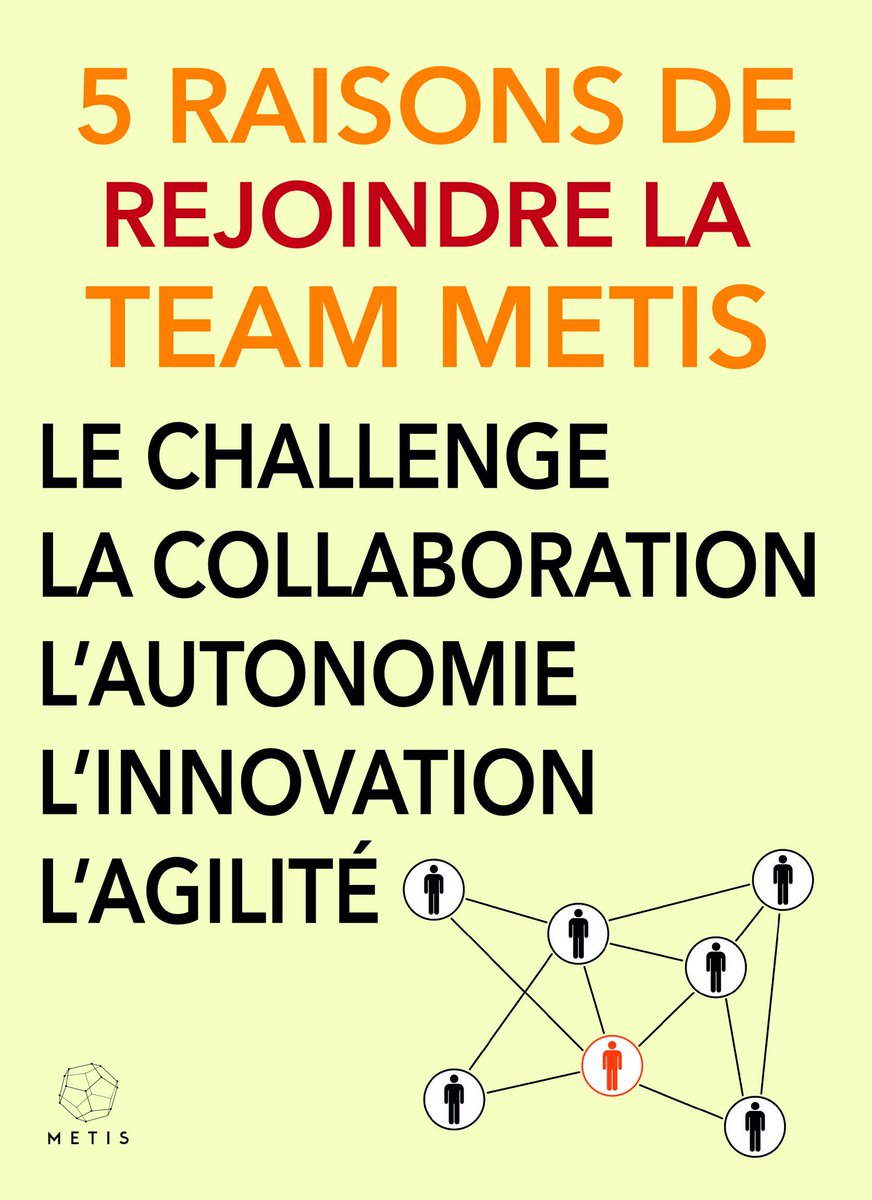 Pourquoi rejoindre la Team #METIS ?  💪Voici le top 5 de l’Equipe pluridisciplinaire et solidaire ! 🔝