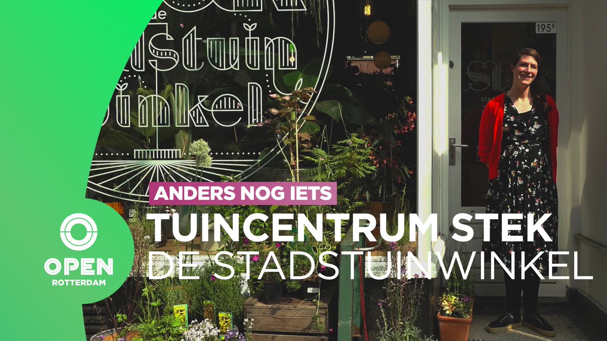 openrotterdam's tweet photo. 🎥 In 'Anders nog iets?' portretteren studenten van het Grafisch Lyceum iconische Rotterdamse ondernemers. Deze week aandacht voor STEK de Stadstuinwinkel, waar planten echt overal groeien! https://t.co/0WtvN073WX @ondernemen010 @NieuweBinnenweg #andersnogiets #rotterdam #open010 https://t.co/jfVaCSveVd