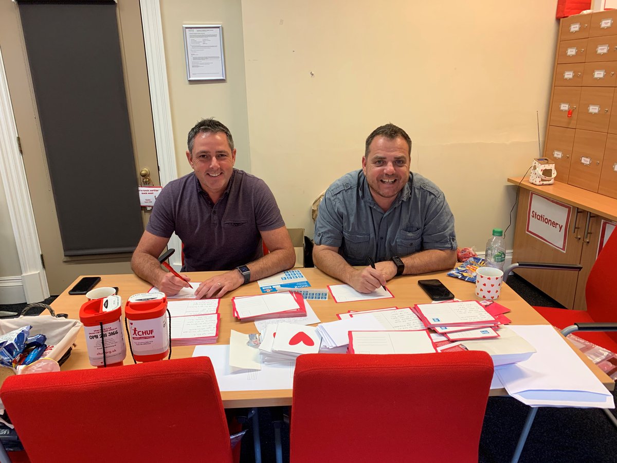 CHUFOfficial's tweet photo. That's the first batch of #GreatNorthRun vests posted out to our amazing runner's! 🙌 Huge thanks to @VirginMoney colleagues who've helped us pack over 200 vests this week. Big shout to Andrea, Kayleigh, Stephen and Mickey, we couldn't have done it without you. https://t.co/i0ezFxETjG