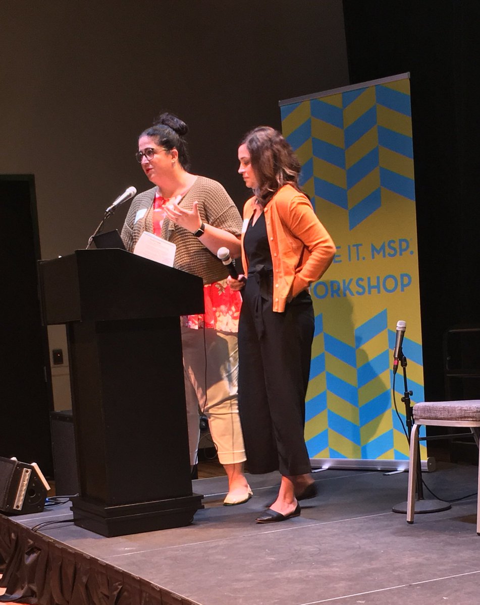 TCBmag's tweet photo. First up: @BestBuy’s Stephanie Englund (at left) and @Target’s Maryam Becker give an overview of the workplace landscape in the Twin Cities. “We are in a Fortune 500 mecca” here in Minneapolis-St. Paul, Becker says. #makeitmsp https://t.co/ZmSN7ylazM