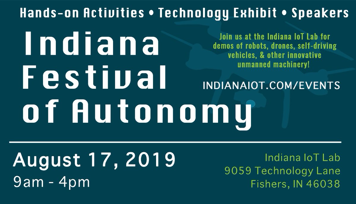 Indiana_IoT's tweet photo. Announcing more demos of #autonomous and #IoT tech from @IUSICE, @PurdueResFound, @Shining3D, @ShopperKraft, #OmniAutomation & #RoverBot at the Indiana #FestivalofAutonomy tomorrow at the lab! Get the details about this hands-on family friendly event: https://t.co/wcJgf2pyd8 https://t.co/5tmt2ShXKc