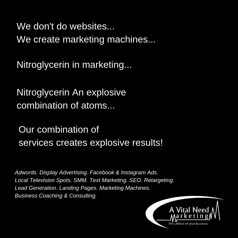 Avitalneed's tweet photo. With our systems, clients need to prepare for the onslaught of calls and customers...Contact us to view our video of satisfied clients telling their own stories with A Vital Need Marketing.
#DigitalMarketing
#MarketingOnline
#WeBuildBusiness https://t.co/Sy4Ab5ozAx