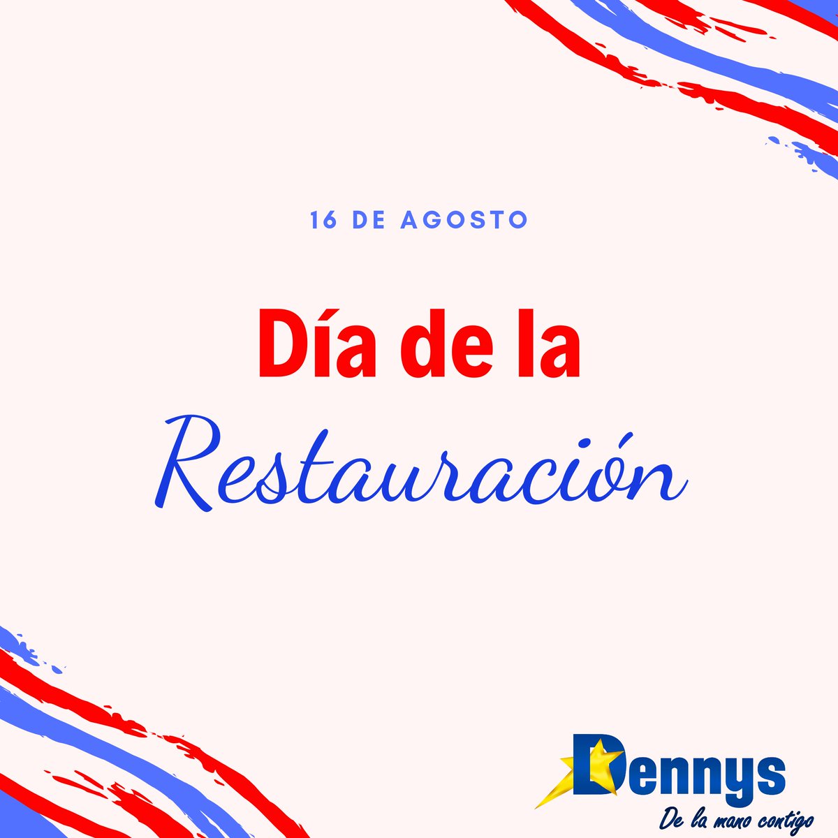 DennysLant's tweet photo. ¡Feliz día de la Restauración!

Reafirmemos nuestro compromiso por el desarrollo de nuestro país y su gente. ✊🏼🇩🇴

#DennysLantigua
#DeLaManoContigo 
#DíaDeLaRestauración https://t.co/RwUFZBc4Nj