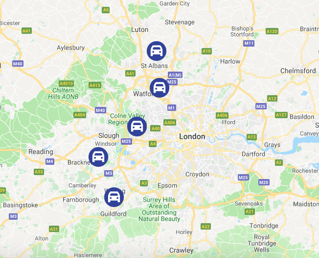 Our repair centres are positioned to cover all areas you might be, such as #Berkshire, #Oxfordshire, #Buckinghamshire, #Surrey, #Wiltshire, #Hampshire, #Hertfordshire, #Bedfordshire and all of London.