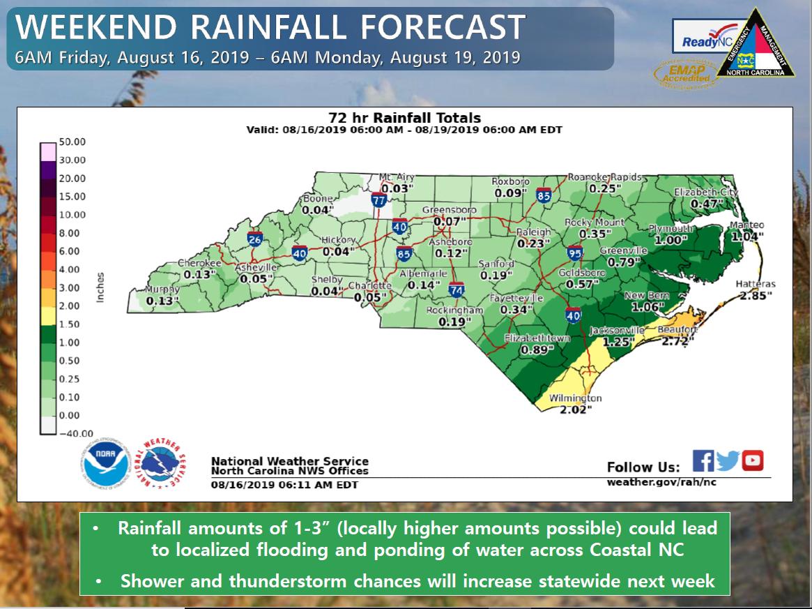 Nc Emergency Managem On Twitter Weekend Ncwx Wet Conditions