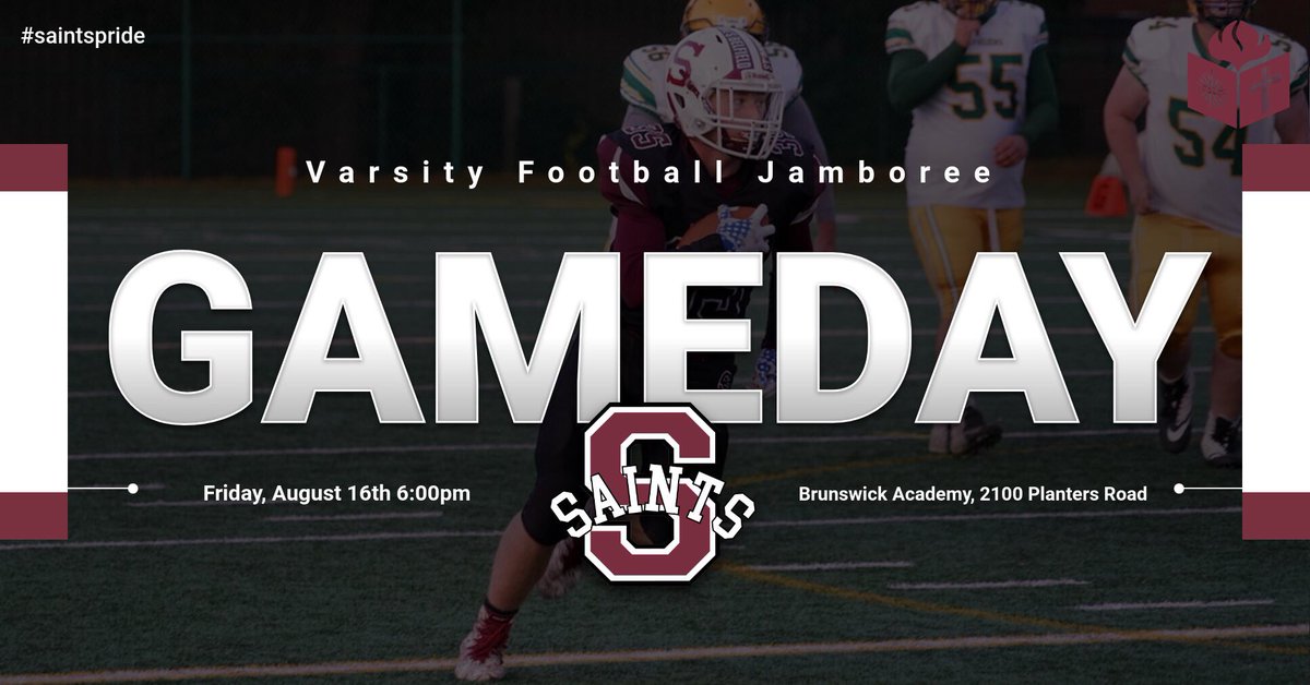 Varsity Football will travel to Brunswick Academy for their season opening scrimmages against Southampton Academy and host Brunswick Academy in the 8-man Jamboree! #saintspride #stannesbelfield #stab #football #8man