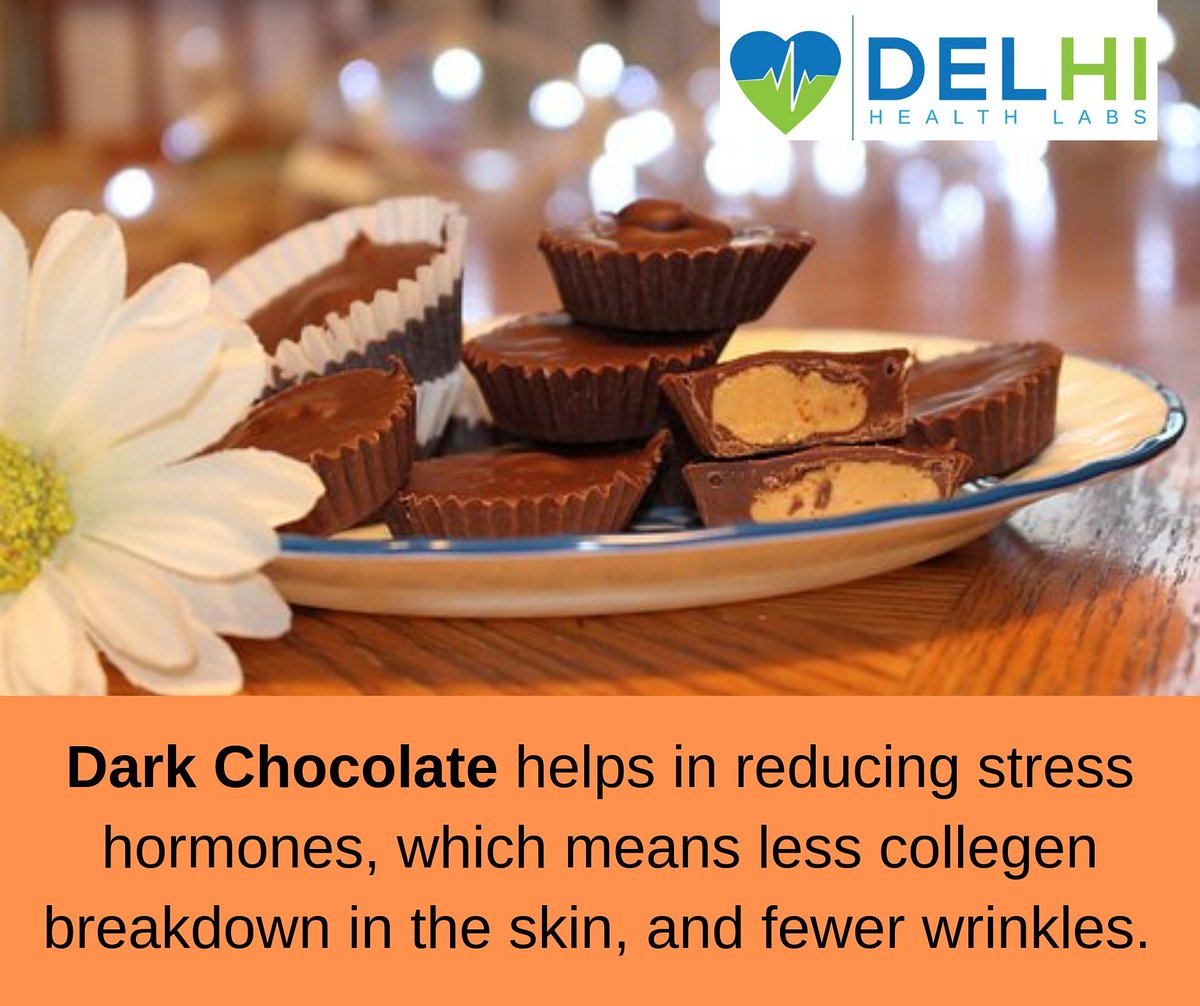 delhi_labs's tweet photo. #Health Tip : "Eating 1 Pc. Of #Dark Chocolate us necessary for a #healthy and #glowing #skin.
#darkchocolate #reduces #stress & wrinkles
#healthyhainhum with #delhihealthlabs https://t.co/99Y00sD0jB