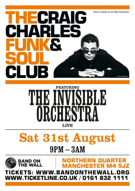 Manchester Wire (@mcrwire) on Twitter photo BOOK NOW: <a href="/CCfunkandsoul/">Craig Charles</a> returns to funk up <a href="/bandonthewall/">Band on the Wall</a> at the end of the month, with a little help from electrifying ensemble <a href="/TIOrchestra/">Invisible Orchestra</a>. Read more: manchesterwire.co.uk/book-tickets-c… BOOK NOW: <a href="/CCfunkandsoul/">Craig Charles</a> returns to funk up <a href="/bandonthewall/">Band on the Wall</a> at the end of the month, with a little help from electrifying ensemble <a href="/TIOrchestra/">Invisible Orchestra</a>. Read more: manchesterwire.co.uk/book-tickets-c…