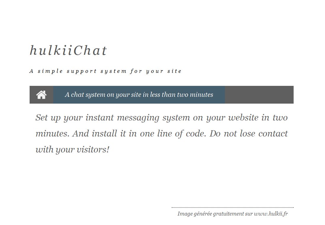 HulkiiFr's tweet image. A simple support system for your site installed in less than two minutes? It's HulkiiChat! Try it for free at: hulkii.fr