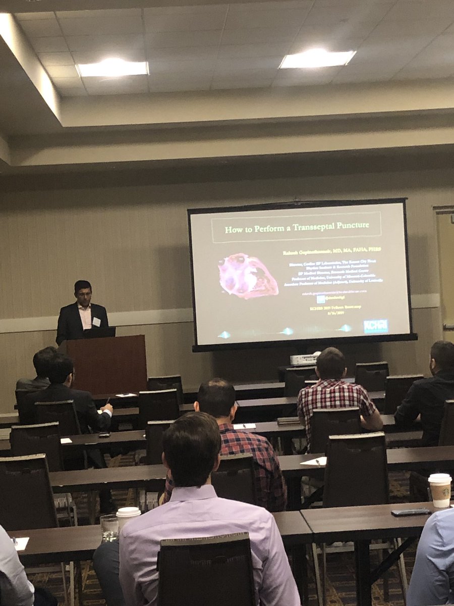 Dr. Gopinathannair imparting his wisdom on performing trans-septal puncture @kchrs2019 @cardiologyfellows @drrakeshg1 @DJ_Lakkireddy