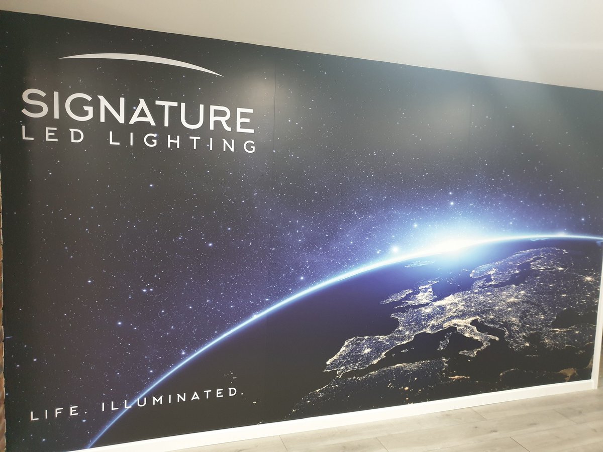 SignatureLED's tweet image. Loving the new wall art in our showroom. 
#lifeilluminated
