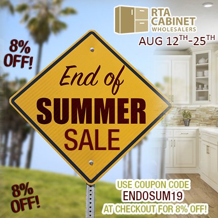 RTA_Todd's tweet photo. Vacations over?  Kids starting school?  Summer may be ending but its time to start thinking about getting the house ready for the holidays!  Huge End of Summer Sale.
#EndofSummer
#RTACabinetSale
#FreeKitchenDesign https://t.co/rBi0V62hbH