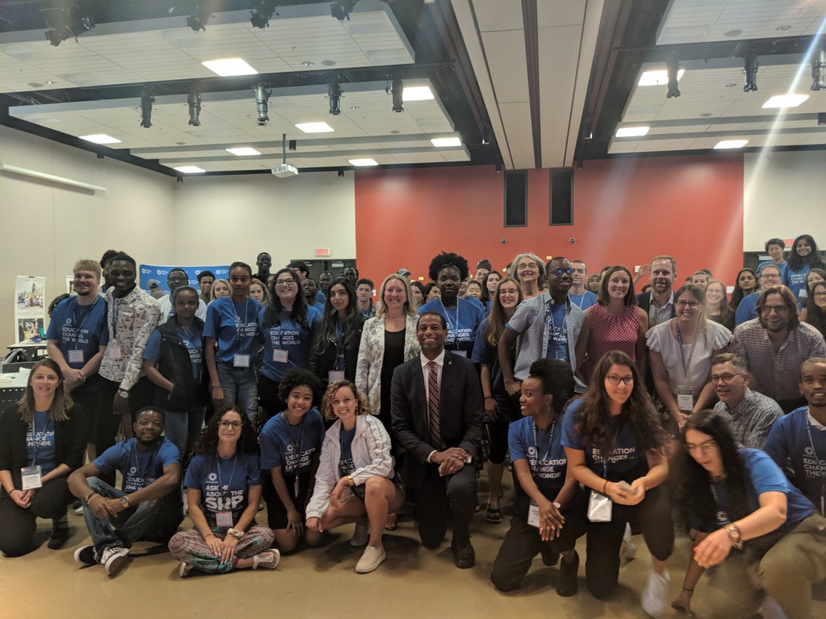 WorldUniService's tweet photo. Thank you to @MonaFortier, @GregFergus &amp; @jnbeuze for joining us today for this special announcement &amp; for your support of Canada's commitment to gender equality around the 🌍. @AKFCanada @CanadaDev https://t.co/SlCFckeQ0l