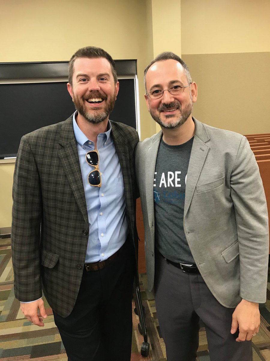 CCSD_Supt's tweet photo. A special thank you to Superintendent Dr. Peter Stiepleman and Board of Education Vice President Jonathan Sessions for being such great hosts during our inaugural Athens Chamber of Commerce Inter-City visit to Columbia, MO this week. Thank you Columbia Public Schools! https://t.co/iYNIFTF4Lt