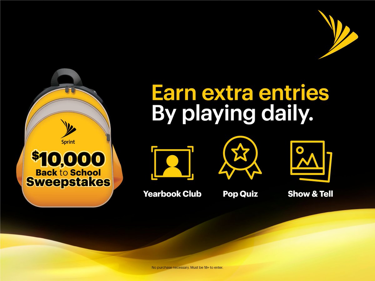 Extra Credit opportunity! 📝 There are so many ways to earn extra sweepstakes entries, enter now! #WinWithSprintSweepstakes
