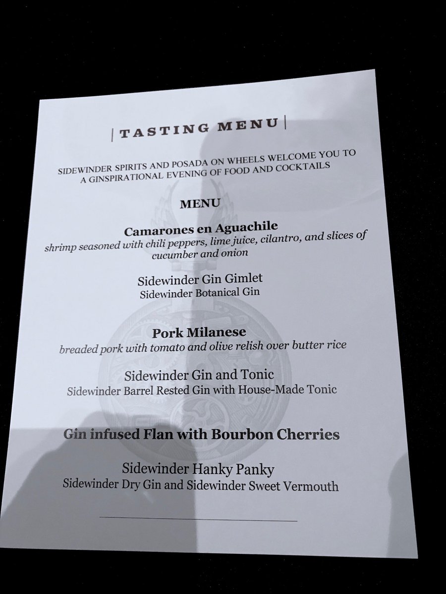 dianeda's tweet photo. Great evening at Sidewinder Spirits for Gin cocktail and food pairing. Looking forward to adding Sidewinder Botanical Gin to my bar. #gin #gintasting #LivermoreValley #Sidewinders #Posadas #PosadasLivermore #Occasio https://t.co/fgjZVbKA3d