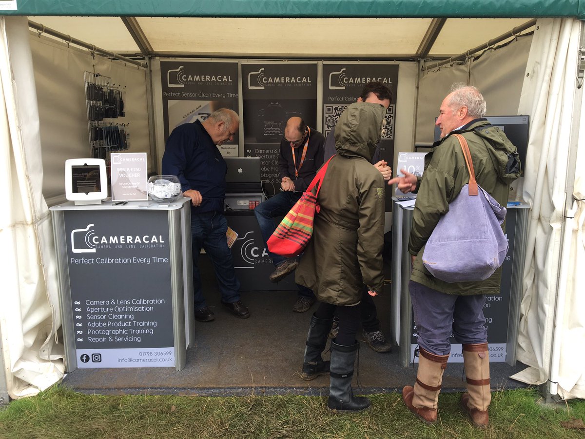 We are busy here today at <a href="/TheBirdfair/">Birdfair</a> - lots of customers taking up the chance of getting their sensors cleaned on site, despite the rain! #Birdfair2019 #Birdfair