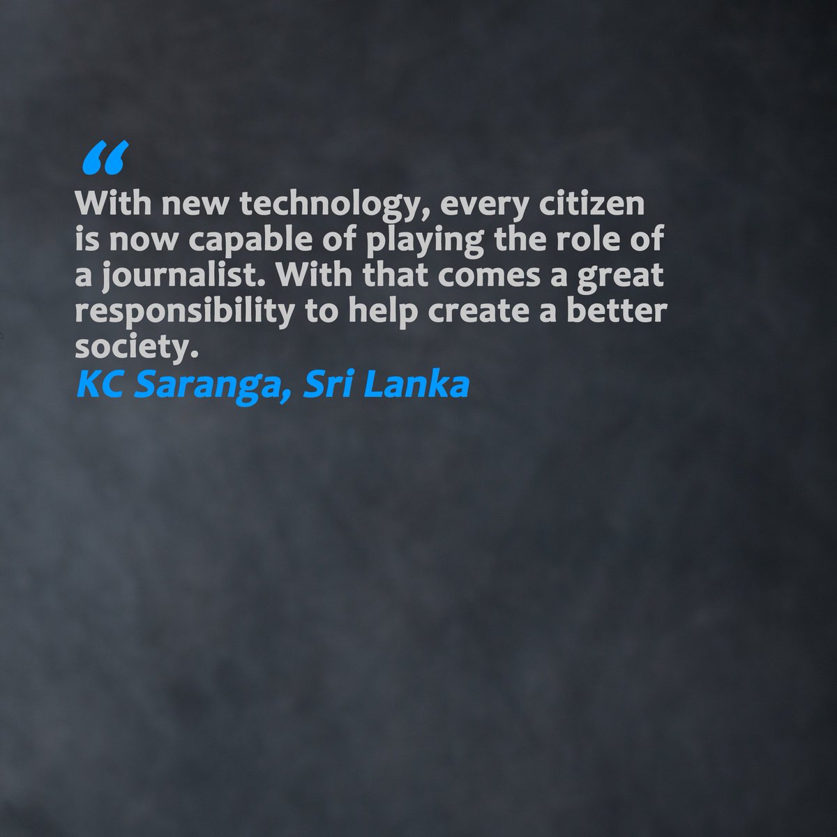<a href="/kcsaranga/">KC Saranga</a>, an award-winning reporter for news and current affairs channel <a href="/tvderana/">TV Derana</a> in #SriLanka, first came to the attention of the foundation after being shortlisted in its #mobilejournalism competition. He joins this year's #TFsummercourse in London: thomsonfoundation.org/latest/global-…