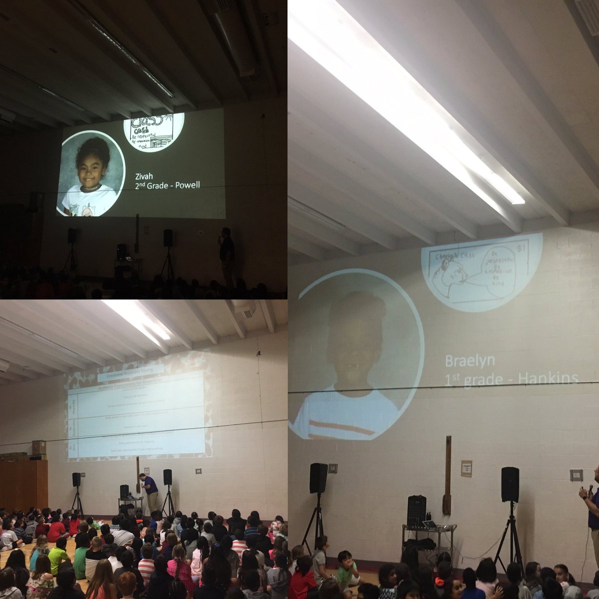 StephSelbyNKC's tweet photo. Great job Cheetah winners!  Crestview’s 1st school-wise Caring Community Assembly! #GameChangers ⁦@CRESCheetahs⁩ https://t.co/U6d8x72UU6