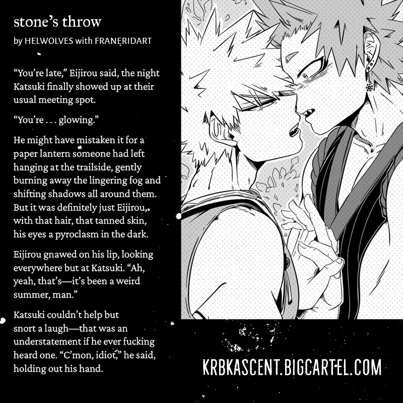 A preview of my collab with @helwolves for the @krbkascent anthology!! Such a wonderful, wonderful fic, I'm so happy I got to illustrate it ? there's just a couple of days left to preorder, if you've thought about it but are yet to buy it, it might be the time to go for it! ?