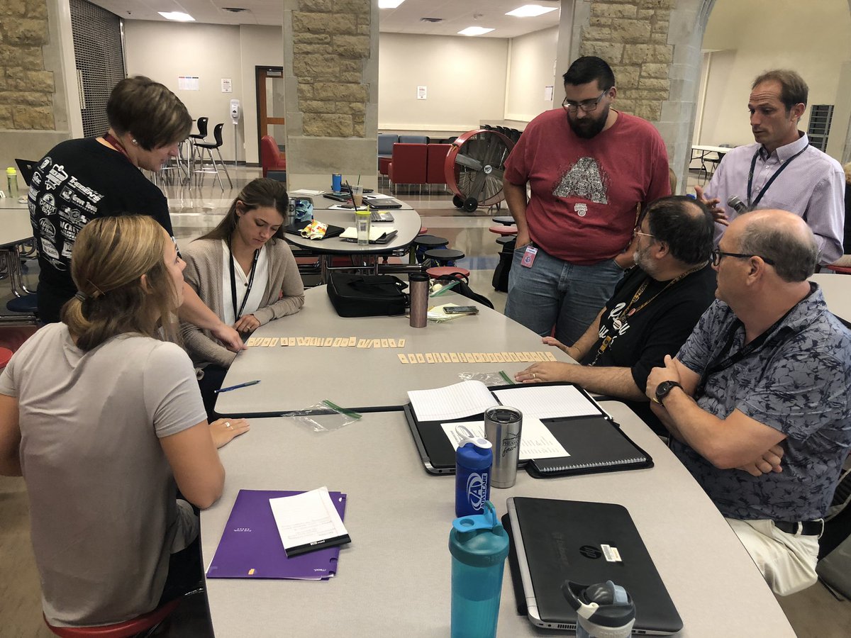 SeniorRamFam's tweet photo. District wide science collaboration going on in Our House today...work to get better for Our students. #TeamDCSD #nextlevelrams @dbqschools https://t.co/IAE8s5tDxc
