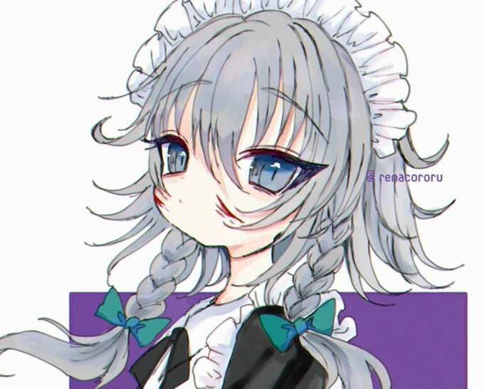 咲夜+20分
#深夜の真剣お絵描き60分一本勝負 
