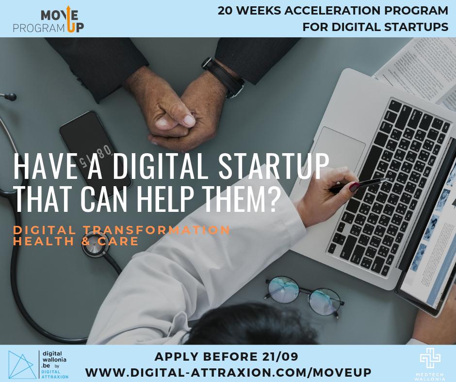 DAttraxion's tweet photo. ✔️Vous êtes une #startup active dans le #numérique?
✔️Vous désirez participer à la #TransformationDigitale des soins de #santé de demain ?
✔️Vous êtes à la recherche de #coaching & #financement ?
Le #ProgrammeMoveUp est fait pour VOUS ! 🤩 https://t.co/X5Rg91kmkV https://t.co/Sln7wwiwM4