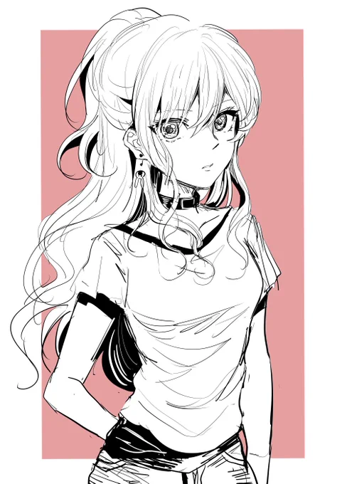 カッコいい感じのリサ姉を描きたくて… 