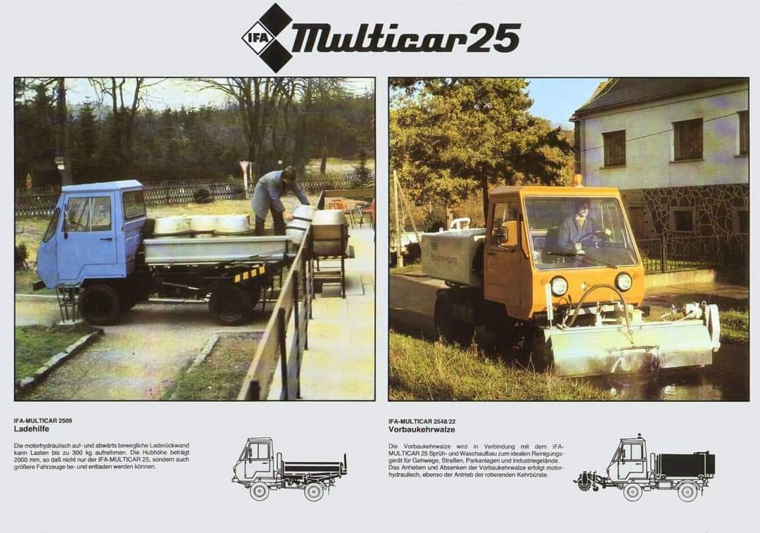 DDR_Reklame's tweet photo. Der #Multicar 25, kurz auch als M 25 bezeichnet, ist ein leichter Lastkraftwagen aus der #DDR Das Fahrzeug löste 1978 den Multicar 24 ab und wurde in diversen Varianten im VEB Fahrzeugwerk Waltershausen gefertigt. #Fahrzeug #LKW #Multifunktion #IFA #GDR #Ostalgie #EastGermany https://t.co/qdnQpLnS04