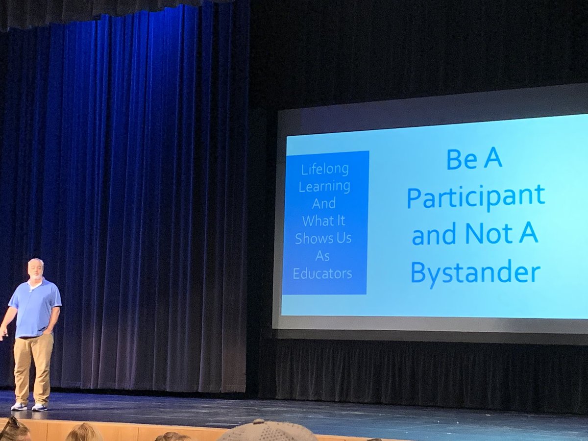 🐻💙🐻💙🐻💙🐻💙🐻💙🐻💙🐻Be a participant NOT a bystander! This speaks volumes to me! Thanks <a href="/gerrybrooksprin/">gerry brooks</a> for the great convocation <a href="/wsisdschools/">White Settlement ISD</a>! #empoweringbearsBHE #climateculturechanger <a href="/BlueHazeWSISD/">Blue Haze Elementary</a> <a href="/wsisdschools/">White Settlement ISD</a> #thinkBIGBearsdo