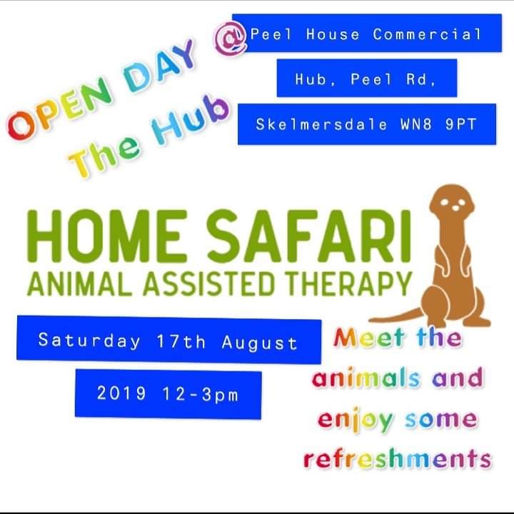 TOMORROW is the #homesafari hub open day!!!!!! 🥳 everyone welcome!! Please come down to show your support and see what we have to offer #animaltherapy #animalsontour #homesafarianimalassistedtherapy #whowillyoumeet #meettheteam