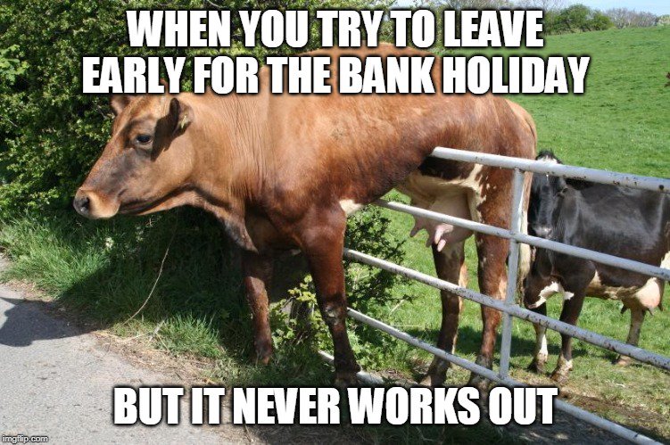 We're still available to take your calls and emails! Have a great bank holiday 

#BankHolidayWeekend 

01270 619 147