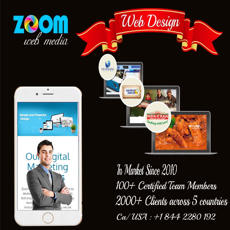 _zoomwebmedia's tweet photo. “Zoom Web Media” – One stop web solution for your business. We provide a wide range of services like web design, development, SEO, App Development, PPC etc.  100+ Certified Team Members, 2000+ Clients across 5 countries, Call us: Ca/ USA :+1 844 2280 192, UK: +44 148 335 5742, https://t.co/SyBcBjoaOd