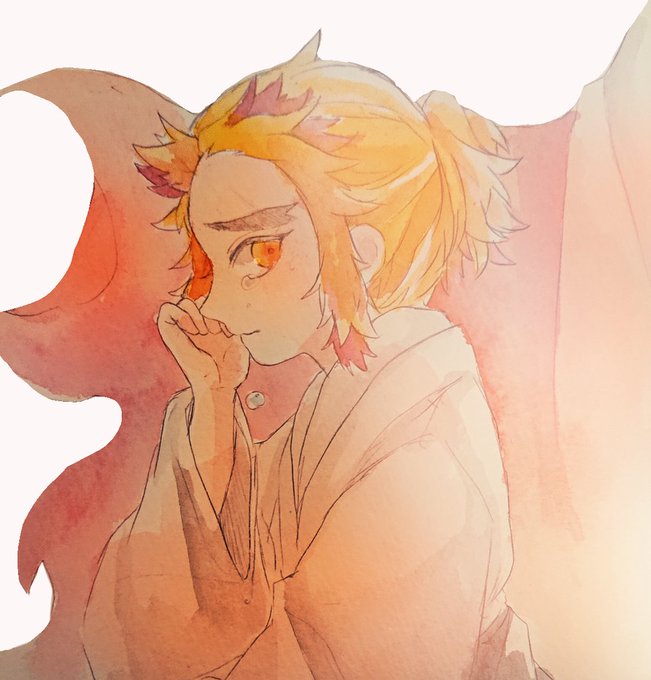 あやいさんがTwitterに投稿した煉獄杏寿郎(鬼滅の刃)のイラスト。