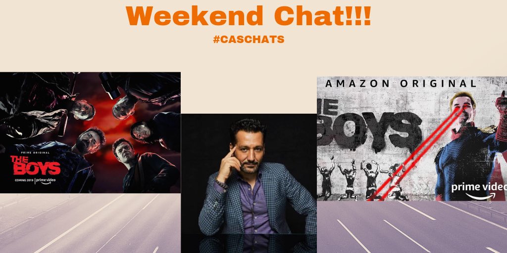 Casanvar's tweet photo. WEEKEND CHAT!!! 

Right here about @TheBoysTV.

@PrimeVideo’s hard hitting in your face real issue show 👊🏽 !! 

Gimme the goods people. Let's get real! Let’s get candid! I’ll post topics and later today we’ll get started ok!! 
 
#CasChats https://t.co/vDGv5HdLi0