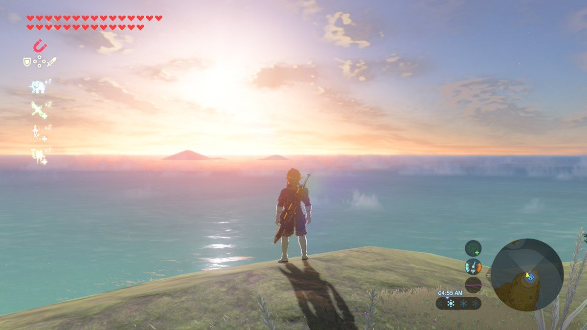 MissMiisu's tweet photo. another Eventide sunrise capture #aesthetic #ambience #screencap #EventideIsland #BreathoftheWild #NintendoSwitch https://t.co/f1onbfIecW