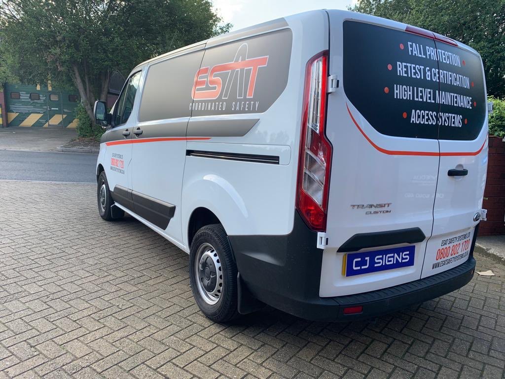 CJSignsLtd's tweet photo. A smart design for @esat_uk on this transit custom, completed in @Metamarkuk wrap film.  #sheffieldbusiness #metamark #vanwrap #partwrap #mattfilm #orange #sheffieldissuper https://t.co/OQuQPCFQcz