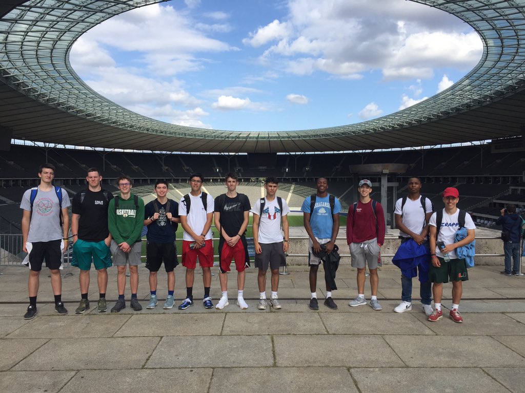GreaterBostonAS's tweet photo. After 30 hours awake, the boys concluded a long day with a tour of the Olympic Stadium in Berlin, home to Usain Bolt’s 9.58 second 100 meter dash. #sehrschnell #sehrmüde https://t.co/idub2djRzc