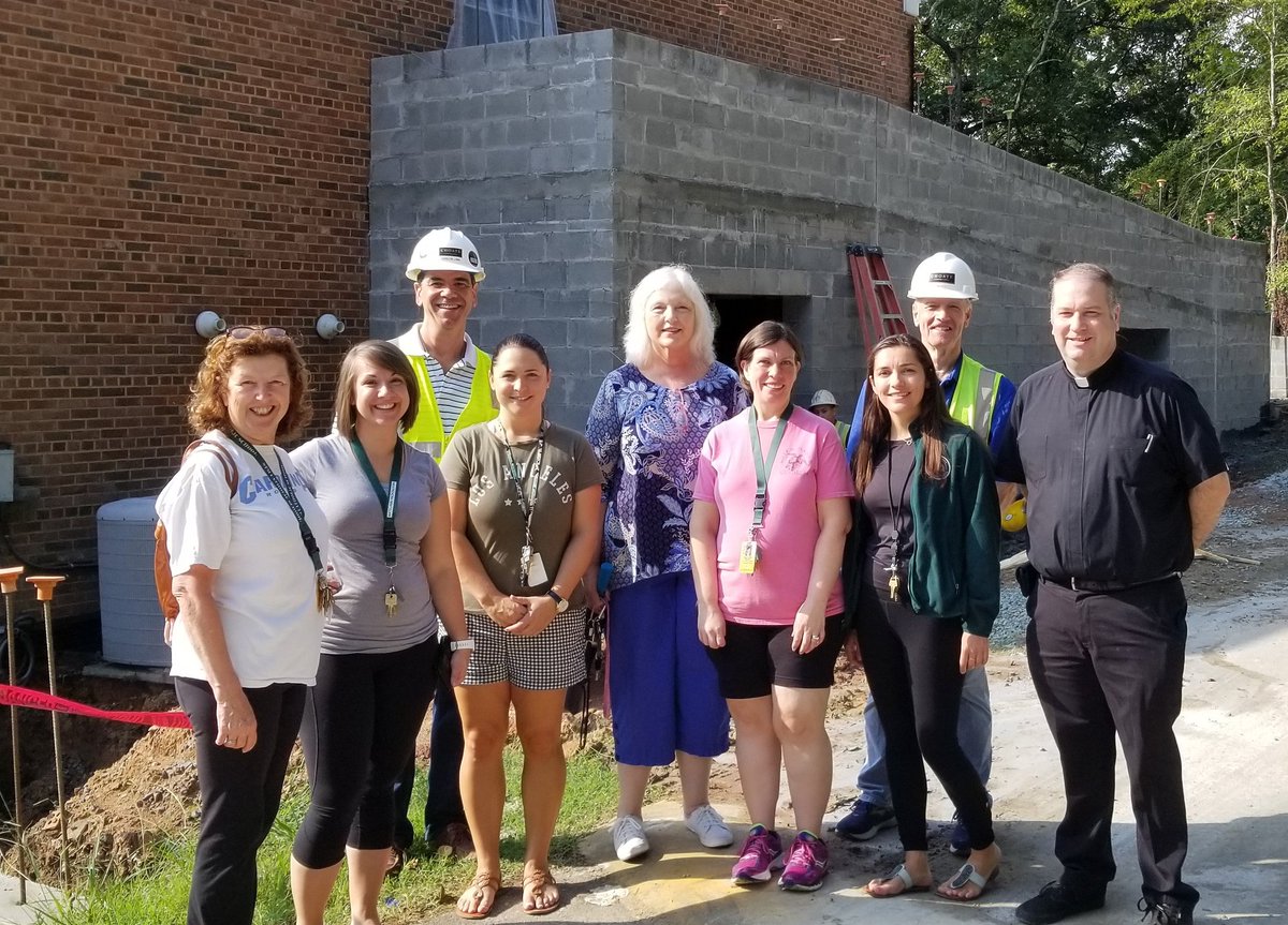 STMCSprincipal's tweet photo. This morning our preschool team took a tour to see the progress of our South Campus project. The progress is coming along and we look forward to transitioning to our newly renovated and state-of-the-art preschool building sometime in the late Fall. #stmjoy #stmpreschool https://t.co/NNSpt2R7rQ